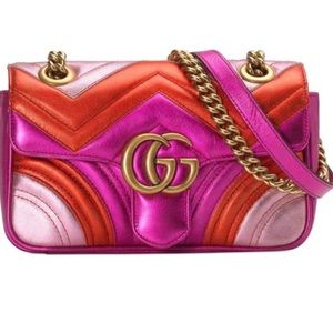 Mini Marmont 2.0 Metallic Leather Shoulder bag